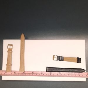 2 genuine leather watch bands